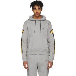 Off-white yellow and grey arrow hoodie
